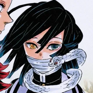 🐍 7c0b0169 Obanai Iguro Demon Slayer アニメ, マンガ, 鬼滅の刃, 伊黒小芭内, 蛇, 柱 whatsapp sticker