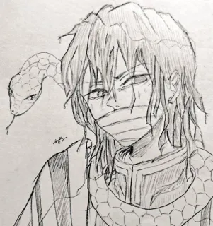 🐍 a4da1a50 アニメ, ヘビ, キャラクター, 漫画 whatsapp sticker