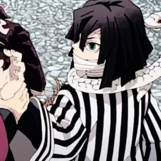 📓 227ee35d Obanai Iguro Demon Slayer Anime, Demon Slayer, Charakter, Schlange, Obanai Iguro whatsapp sticker