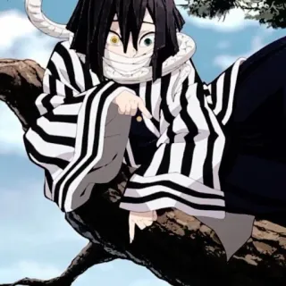 📓 71d20584 Obanai Iguro Demon Slayer Obanai Iguro, Demon Slayer, Anime, Manga, Schlange, Hashira, Charakter whatsapp sticker