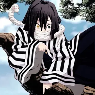 📓 abdae599 Obanai Iguro Demon Slayer Anime, Demon Slayer, Obanai Iguro, Schlange, Manga, Charakter whatsapp sticker