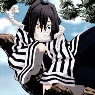 📓 dfda8924 Obanai Iguro Demon Slayer Anime, Schlange, Demon Slayer, Obanai Iguro, Charakter, Manga whatsapp sticker