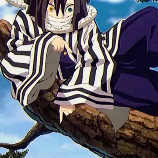 🐍 00b558a8 Obanai Iguro Demon Slayer anime, character, manga, Japanese, Demon Slayer, Obanai Iguro telegram sticker