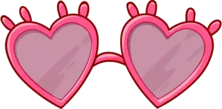 😻 76240150 heart, glasses, pink, love, cute telegram sticker