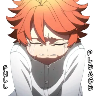 🔞 476ecd49 FULL PLEASE Anime, Weinend, Traurig, Bittend, Anfrage, Emma, The Promised Neverland telegram sticker