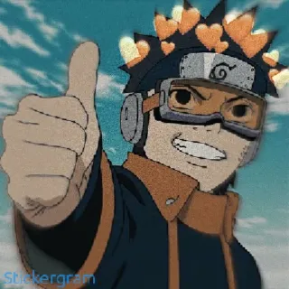 👍 03f05c44 Obito Uchiha Naruto Stickergram Аниме, Мультфильм, Персонаж, Обито, Учиха, Наруто, Наклейка, Сердечки telegram sticker
