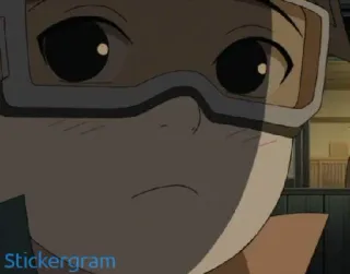 😳 2a057b67 Stickergram Аниме, Персонаж, Глаза, Очки telegram sticker