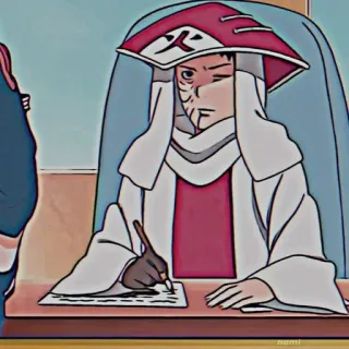 🌟 a153c4c3 Obito Uchiha Naruto Anime, Manga, Personaje, Sentado, Escribiendo, Escritorio whatsapp sticker