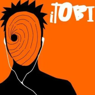 🥑 3c1e749f i!OBi masker, spiral, musik, siluet, anime telegram sticker
