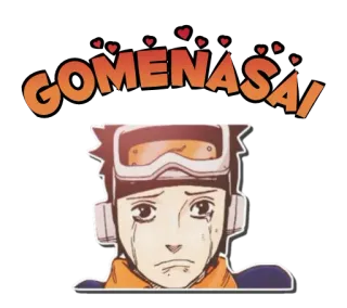 😢 0de46027 GOMENASAI sorry, apology, anime, gomen, crying telegram sticker
