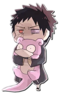 😑 12a31932 Obito Uchiha Naruto anime, manga, obito uchiha, naruto, slowpoke, cute, cartoon, sticker telegram sticker