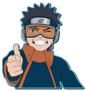 👍 26d04abb Obito Uchiha Naruto anime, sticker, cartoon, manga, obito, uchiha, naruto telegram sticker