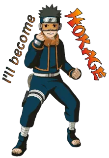 💪 2956e4b5 Obito Uchiha Naruto I'll become HOKAGE anime, hokage, naruto, obito telegram sticker