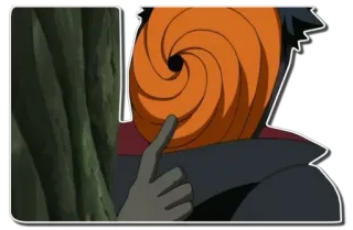 🙄 66ba1380 Tobi Naruto anime, manga, Tobi, Naruto, character, mask telegram sticker