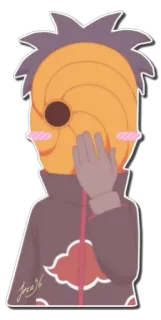 😍 889d8aaf Tobi Naruto anime, manga, tobi, naruto, character, mask, cloud telegram sticker