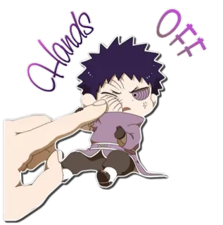 😤 91bc9b93 Hands Off anime, cartoon, character, funny, sticker telegram sticker