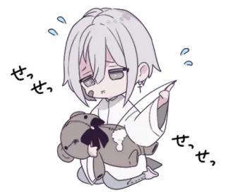 🍙 7b459304 せっせっ 애니메이션, 슬픈, 치비, 귀여운, 테디 베어 telegram sticker