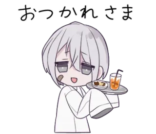 🍙 83a707bc おつかれさま 애니메이션, 만화, 귀여운, 귀여운, 인사, 피곤한, 일, 감사합니다 telegram sticker