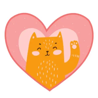 💜 c54f4925 chat, coeur, salutation, animal, autocollant, mignon telegram sticker