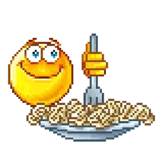 😋 8103f332 cibo, emoji, pasta, pollice in su, piatto, cartoni animati telegram sticker