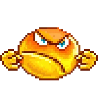 😠 4ad82c63 Emoji, Enojado, Pixel art, Gruñón, Enfadado telegram sticker