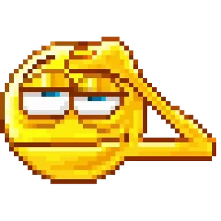 🤔 d5838293 Emoji, Dedo corazón, Pixel art telegram sticker