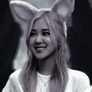 🥀 73b43333 Frau, Porträt, Mädchen, Lächeln, Hasenohren, Haarreif telegram sticker