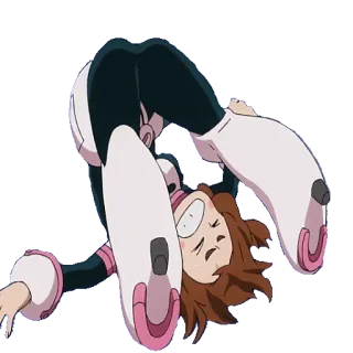 😵 0b9841d0 Ochaco Uraraka My Hero Academia 애니메이션, 우라라카오차코, 나의 히어로 아카데미아, 만화, 영웅 telegram sticker