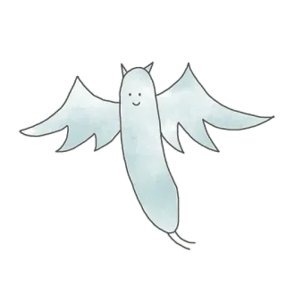 🦇 016694d8 幽灵, 蝙蝠, 卡通, 可爱, 飞行, 角色 whatsapp sticker