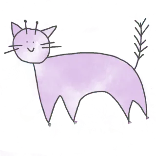 🐈 46594ad6 猫, 卡通, 动物, 可爱, 贴纸, 插图 whatsapp sticker