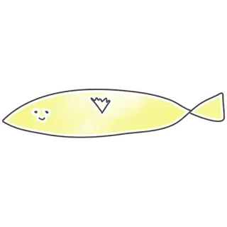 🐡 96d714a2 鱼, 动物, 黄色, 卡通, 可爱 whatsapp sticker