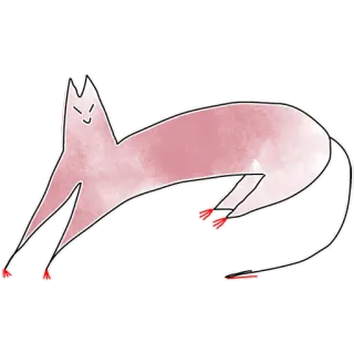 🐈 a586a805 猫, 粉色, 动物, 宠物, 插画, 简约, 贴纸 whatsapp sticker