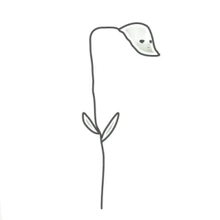 🌱 f3e3d8e3 花, 悲伤, 卡通, 植物 whatsapp sticker