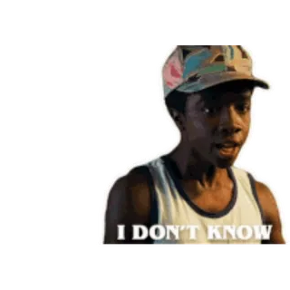 😏 9e1f4509 I DON'T KNOW Ausdruck, unsicher, Frage, Zweifel, ungewiss, keine Ahnung telegram sticker