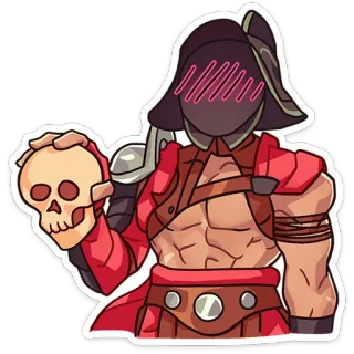 😂 7b7b4721 검투사, 해골, 전사, 헬멧, 갑옷, 격투 telegram sticker