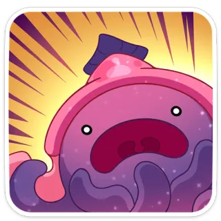 😦 5e70aac2 可爱, 贴纸, 卡通, 卡哇伊, 粉色, 紫色, 怪物 telegram sticker