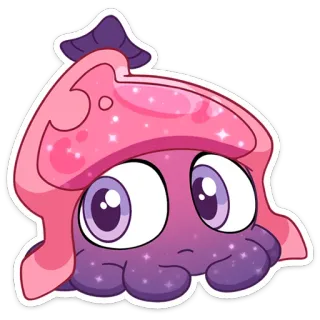 🙄 ee75a5e3 蘑菇, 可爱, 卡通, 贴纸, 真菌, 粉色, 紫色 telegram sticker