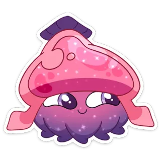 😏 fa969b5f 蘑菇, 可爱, 卡通, 贴纸, 幻想, 卡哇伊 telegram sticker