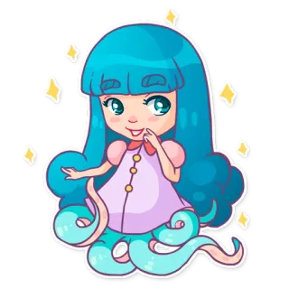 Lady Octo whatsapp stickers