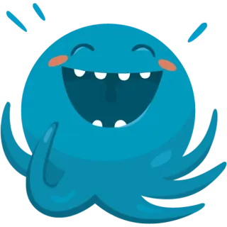 😄 b2e6f739 cartoon, monster, happy, cute telegram sticker