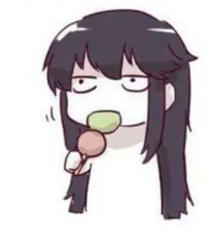 ☕️ 25da68d7 anime, manga, cartoon, girl, cute, dango telegram sticker