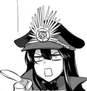 ☕️ b11de2b8 anime, manga, character, expression, military uniform telegram sticker