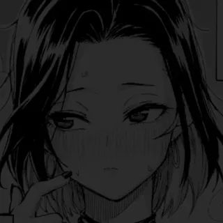 🖤 e1014dfe Anime, Chica, Mujer, Cara, Personaje, Retrato whatsapp sticker