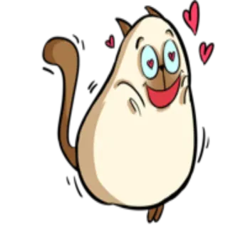 😍 ab5c636e 고양이, 만화, 사랑, 하트, 귀여운, 동물 telegram sticker