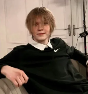 😊 d7dd223f человек, мальчик, портрет, свитер, кэжуал, в помещении telegram sticker