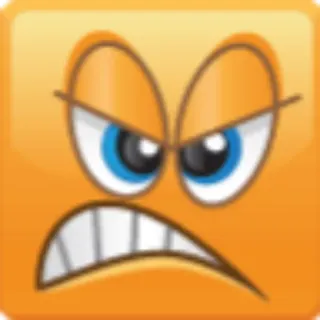 😠 62aaacbd zły, wściekły, zirytowany, emoji, wyraz, twarz, kreskówka telegram sticker