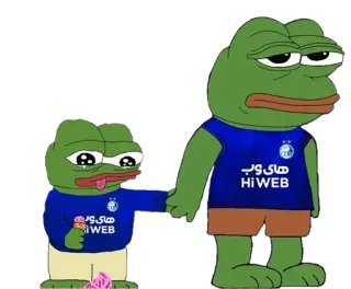 ⚽️ 31f0252c Pepe the Frog های وب HIWEB Pepe the Frog, meme, sad, cartoon, frog, hiweb telegram sticker