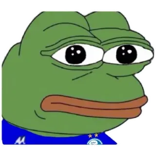 💙 74ef62b5 Pepe the Frog Pepe, meme, internet, frog, sad telegram sticker