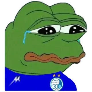 💙 8449dca1 Pepe the Frog meme, frog, crying, sad, internet meme telegram sticker