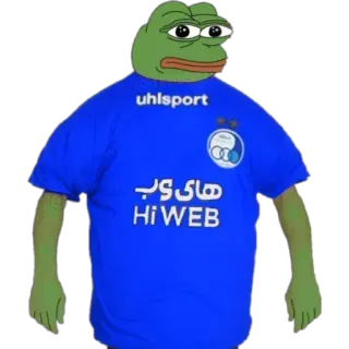 ⚽️ b68aa119 Pepe the Frog Hi WEB pepe, frog, meme, internet, cartoon telegram sticker